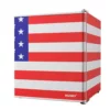 Husky 1.5 Cu. ft. 40-Can American Flag Freestanding Countertop Mini Fridge with Reversible Door without Freezer (USA Flag) -FixPro Store american flag husky beverage wine combos osfs025 amr 64 1000