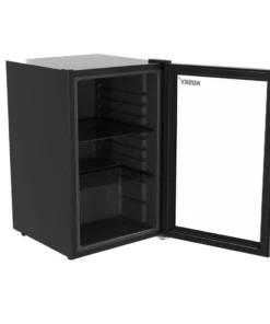 Husky 2.4 Cu. ft. 60-Can Freestanding Beverage Cooler Countertop Mini Fridge with Glass Door without Freezer (Black) -FixPro Store black husky beverage wine combos osfg017 bl 1f 1000