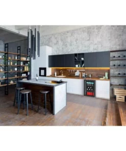 Husky 2.4 Cu. ft. 60-Can Freestanding Beverage Cooler Countertop Mini Fridge with Glass Door without Freezer (Black) -FixPro Store black husky beverage wine combos osfg017 bl c3 1000