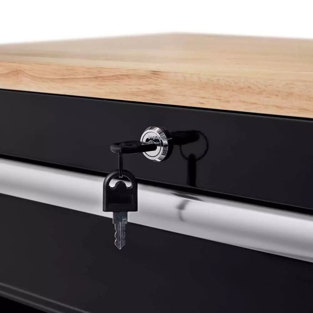 Husky Ready-to-Assemble 24-Gauge Steel 1-Drawer 2-Door Garage Base Cabinet in Black (28 in. W x 33 in. H x 18 in. D 9 Husky Ready-to-Assemble 24-Gauge Steel 1-Drawer 2-Door Garage Base Cabinet in Black (28 in. W x 33 in. H x 18 in. D - Image 7