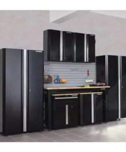 Husky Ready-to-Assemble 24-Gauge Steel 2-Door Garage Base Cabinet in Black (28 in. W x 32 in. H x 18 in. D) -FixPro Store black husky free standing cabinets g2802b us 31 1000