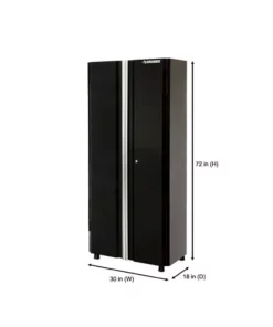 Husky Ready-to-Assemble 24-Gauge Steel Freestanding Garage Cabinet in Black (30 in. W x 72 in. H x 18 in. D) 20 Husky Ready-to-Assemble 24-Gauge Steel Freestanding Garage Cabinet in Black (30 in. W x 72 in. H x 18 in. D) -FixPro Store black husky free standing cabinets g3002t us 1d 1000