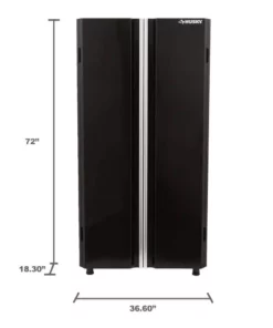 Husky Ready-to-Assemble 24-Gauge Steel Freestanding Garage Cabinet in Black (36 in. W x 72 in. H x 18 in. D) -FixPro Store black husky free standing cabinets g3602t us 76 1000