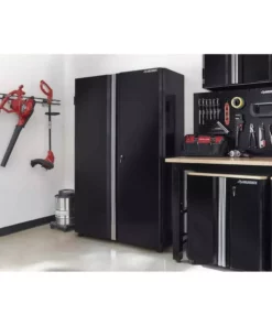 Husky Ready-to-Assemble 24-Gauge Steel Freestanding Garage Cabinet in Black (48 in. W x 72 in. H x 18 in. D) -FixPro Store black husky free standing cabinets g4802t us 31 1000