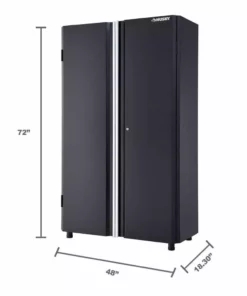 Husky Ready-to-Assemble 24-Gauge Steel Freestanding Garage Cabinet in Black (48 in. W x 72 in. H x 18 in. D) -FixPro Store black husky free standing cabinets g4802t us a0 1000