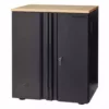Husky Heavy Duty Welded 20-Gauge Steel 2-Door Garage Base Cabinet in Black (28 in. W x 32 in. H x 21.5 in. D)