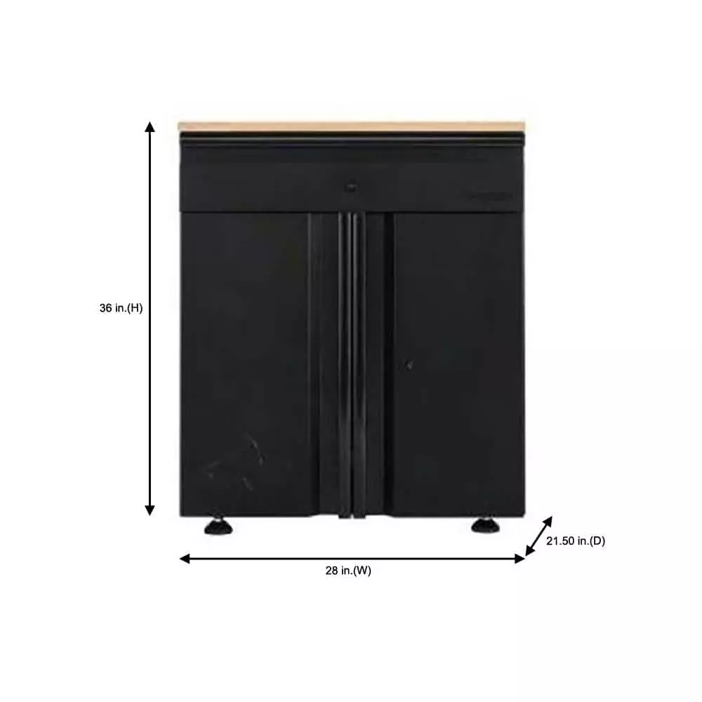 Husky Heavy Duty Welded 20-Gauge Steel 1-Drawer 2-Door Garage Base Cabinet in Black (28 in. W x 32 in. H x 21.5 in. D) 7 Husky Heavy Duty Welded 20-Gauge Steel 1-Drawer 2-Door Garage Base Cabinet in Black (28 in. W x 32 in. H x 21.5 in. D) - Image 5
