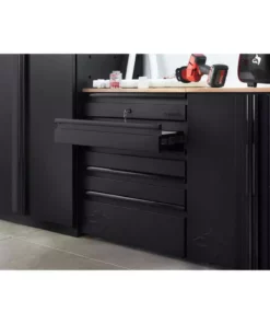 Husky Heavy Duty Welded 18-Gauge Steel 5-Drawer Garage Base Cabinet in Black (28 in. W x 32 in. H x 21.5 in. D) -FixPro Store black husky free standing cabinets htc100007 a0 1000