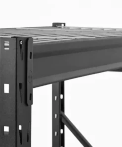 Husky 3-Tier Heavy Duty Industrial Welded Steel Garage Storage Shelving Unit in Black (65 in. W x 54 in. H x 24 in. D) -FixPro Store black husky freestanding shelving units hbr652454w3 1f 1000