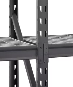 Husky 3-Tier Heavy Duty Industrial Welded Steel Garage Storage Shelving Unit in Black (65 in. W x 54 in. H x 24 in. D) -FixPro Store black husky freestanding shelving units hbr652454w3 44 1000