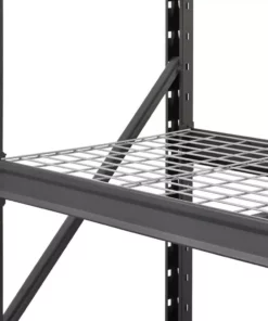 Husky 3-Tier Heavy Duty Industrial Welded Steel Garage Storage Shelving Unit in Black (65 in. W x 54 in. H x 24 in. D) -FixPro Store black husky freestanding shelving units hbr652454w3 4f 1000