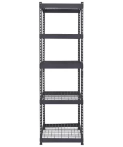 Husky 5-Tier Heavy Duty Boltless Steel Garage Storage Shelving Unit in Black (48 in. W x 78 in. H x 24 in. D) -FixPro Store black husky freestanding shelving units n2r482478w5b 1d 1000