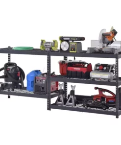 Husky 5-Tier Heavy Duty Boltless Steel Garage Storage Shelving Unit in Black (48 in. W x 78 in. H x 24 in. D) -FixPro Store black husky freestanding shelving units n2r482478w5b a0 1000