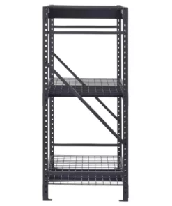 Husky 3-Tier Industrial Duty Steel Freestanding Garage Storage Shelving Unit in Black (65 in. W x 54 in. H x 24 in. D) -FixPro Store black husky freestanding shelving units n2w652454w3b 1d 1000
