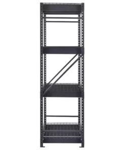 Husky 4-Tier Industrial Duty Steel Freestanding Garage Storage Shelving Unit in Black (77 in. W x 78 in. H x 24 in. D) -FixPro Store black husky freestanding shelving units n2w772478w4b 1d 1000