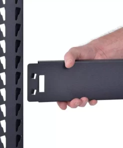 Husky 4-Tier Industrial Duty Steel Freestanding Garage Storage Shelving Unit in Black (77 in. W x 78 in. H x 24 in. D) -FixPro Store black husky freestanding shelving units n2w772478w4b 4f 1000