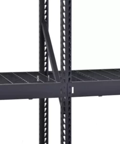 Husky 4-Tier Industrial Duty Steel Freestanding Garage Storage Shelving Unit in Black (77 in. W x 78 in. H x 24 in. D) -FixPro Store black husky freestanding shelving units n2w772478w4b 66 1000