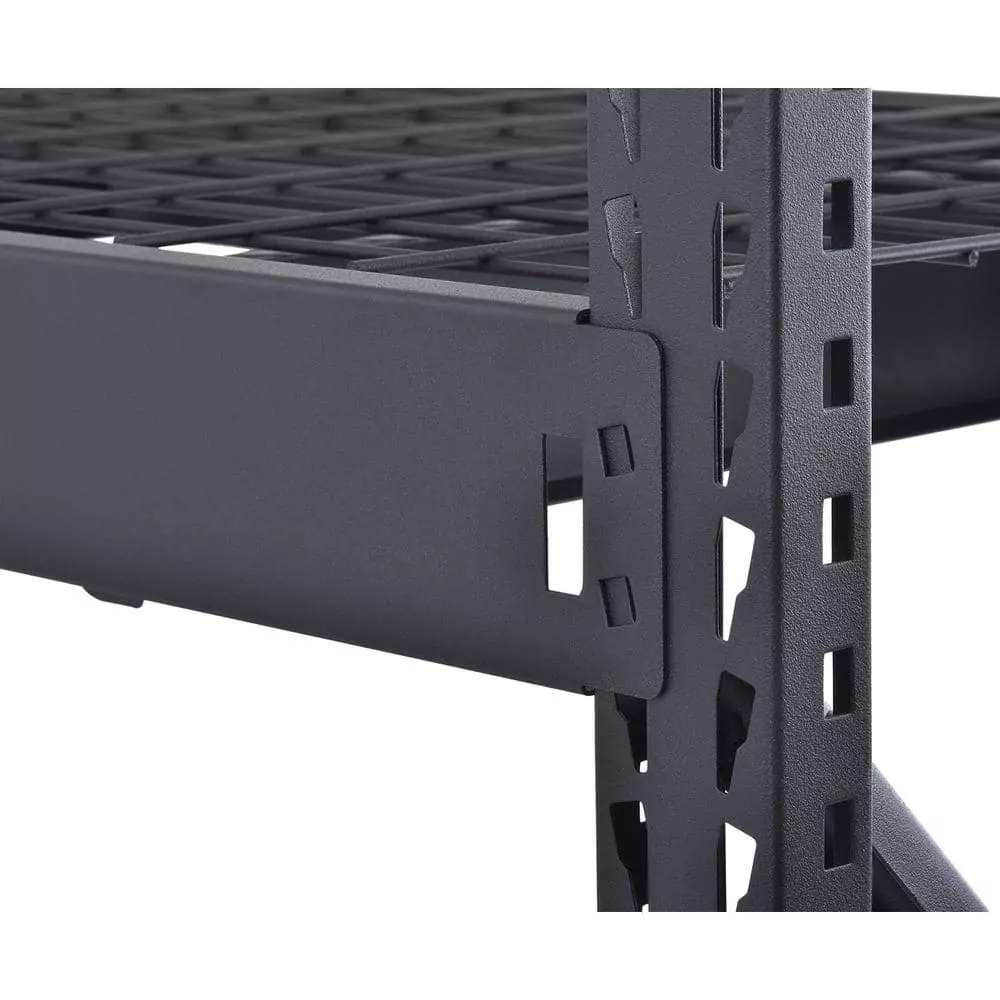 Husky 5-Tier Industrial Duty Steel Freestanding Garage Storage Shelving Unit in Black (90 in. W x 90 in. H x 24 in. D) 12 Husky 5-Tier Industrial Duty Steel Freestanding Garage Storage Shelving Unit in Black (90 in. W x 90 in. H x 24 in. D) - Image 10