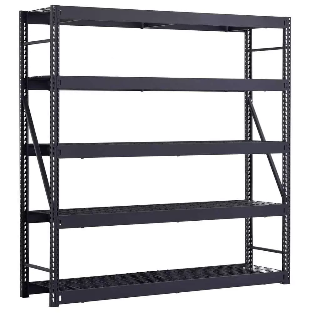 Husky 5-Tier Industrial Duty Steel Freestanding Garage Storage Shelving Unit in Black (90 in. W x 90 in. H x 24 in. D) 5 Husky 5-Tier Industrial Duty Steel Freestanding Garage Storage Shelving Unit in Black (90 in. W x 90 in. H x 24 in. D) - Image 3
