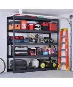 Husky 5-Tier Industrial Duty Steel Freestanding Garage Storage Shelving Unit in Black (90 in. W x 90 in. H x 24 in. D) 17 Husky 5-Tier Industrial Duty Steel Freestanding Garage Storage Shelving Unit in Black (90 in. W x 90 in. H x 24 in. D) -FixPro Store black husky freestanding shelving units n2w902490w5b e1 1000