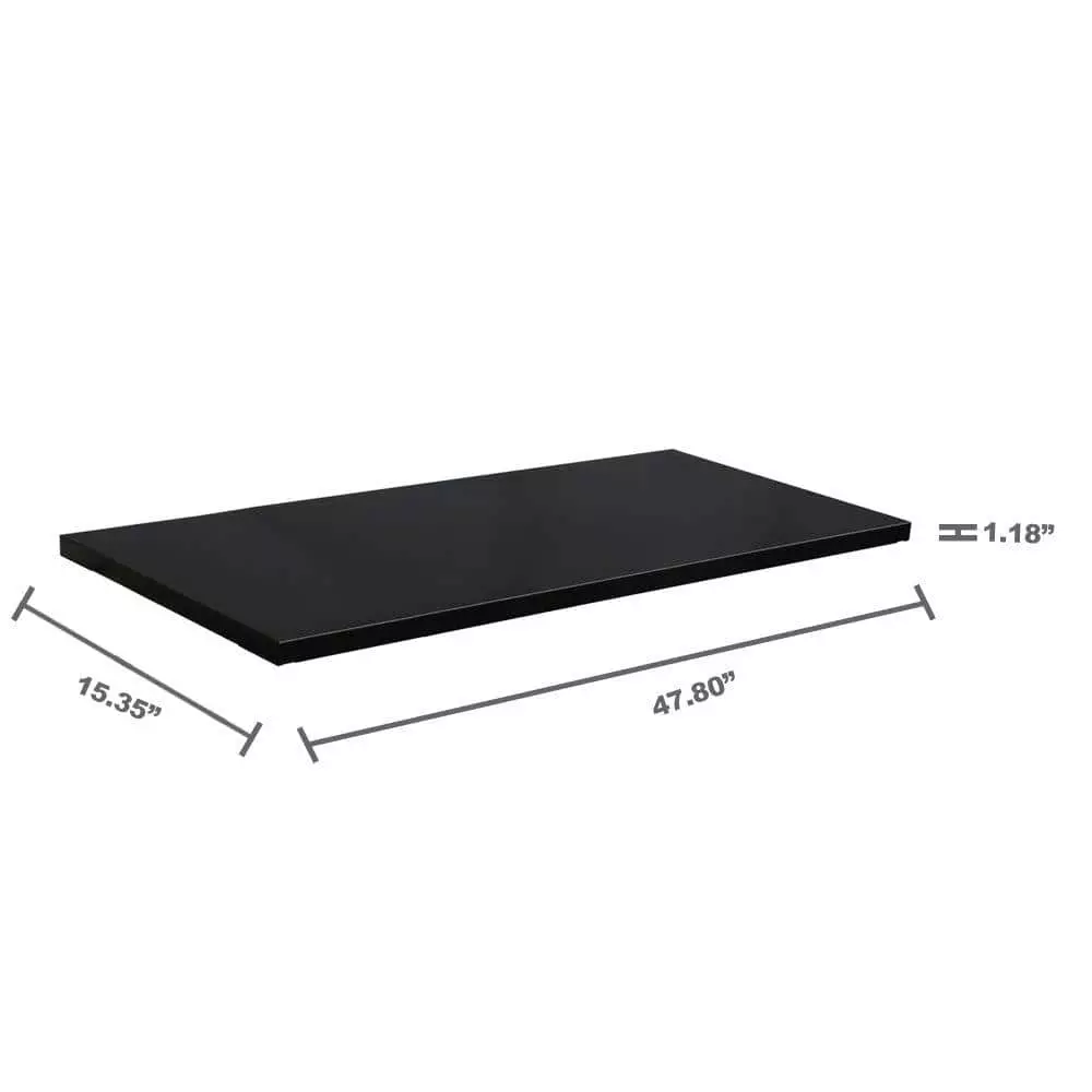 Husky 2-Pack Steel Shelf Set in Black (47 in. W x 15 in. D) for Ready-to-Assemble 48 in. Freestanding Garage Cabinet 5 Husky 2-Pack Steel Shelf Set in Black (47 in. W x 15 in. D) for Ready-to-Assemble 48 in. Freestanding Garage Cabinet - Image 3