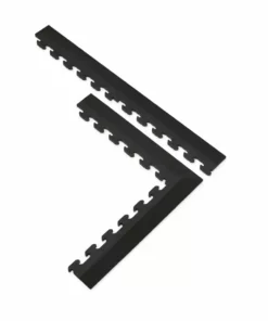 Husky 18.4 in. x 18.4 in. Black Commercial PVC Garage Flooring Trim Kit