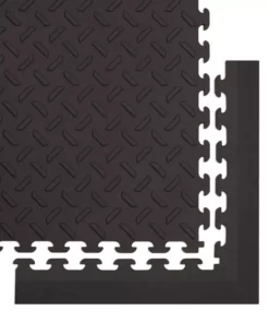 Husky 18.4 in. x 18.4 in. Black Commercial PVC Garage Flooring Trim Kit -FixPro Store black husky garage flooring tiles hdtkblk c3 1000