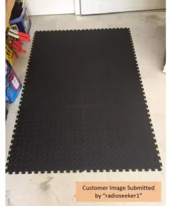Husky 18.4 in. x 18.4 in. Black PVC Garage Flooring Tile (6-Pack) -FixPro Store black husky garage flooring tiles hdtrp6bk d4 1000
