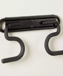 Husky 50 lbs. Heavy-Duty Wall-Mounted Double S-Hook with Mounting Hardware -FixPro Store black husky garage storage hooks 815300 76 1000