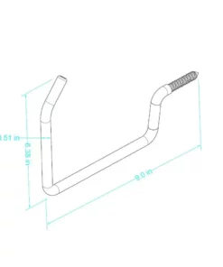 Husky 9 in. L Heavy-Duty Black Vinyl-Coated Steel Screw-In Utility Hanger Storage Hook50 lbs. -FixPro Store black husky garage storage hooks 816410 76 1000