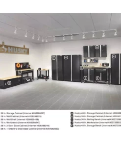 Husky Steel Garage Wall Shelf in Black (36 in. W x 9 in. H x 9 in. D) -FixPro Store black husky garage wall shelving g3600as us 31 1000