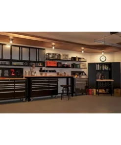 Husky Steel Garage Wall Shelf in Black (36 in. W x 9 in. H x 9 in. D) -FixPro Store black husky garage wall shelving g3600as us 66 1000