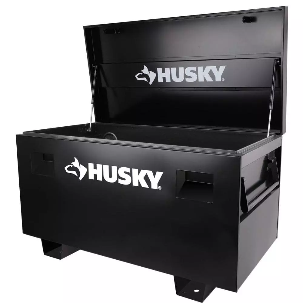 Husky 48 in. W x 24 in. D Steel Job Site Tool Box in Black 3 Husky 48 in. W x 24 in. D Steel Job Site Tool Box in Black