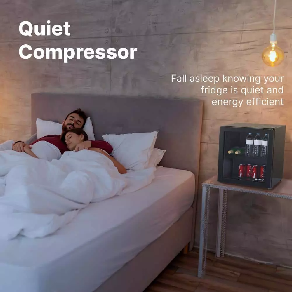 Husky 1.5 Cu. ft. Glass Door Freestanding Countertop Beverage Refrigerator with Reversible Door without Freezer (Black) 9 Husky 1.5 Cu. ft. Glass Door Freestanding Countertop Beverage Refrigerator with Reversible Door without Freezer (Black) - Image 7