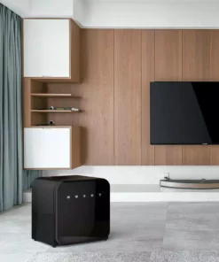 Husky 1.51 Cu. ft. 40-Can Retro Freestanding Quiet Compact Countertop Mini Fridge with Reversible Door without Freezer (Black) -FixPro Store black husky mini fridges osfr002 bm 1f 1000