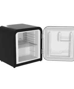 Husky 1.51 Cu. ft. 40-Can Retro Freestanding Quiet Compact Countertop Mini Fridge with Reversible Door without Freezer (Black) -FixPro Store black husky mini fridges osfr002 bm c3 1000