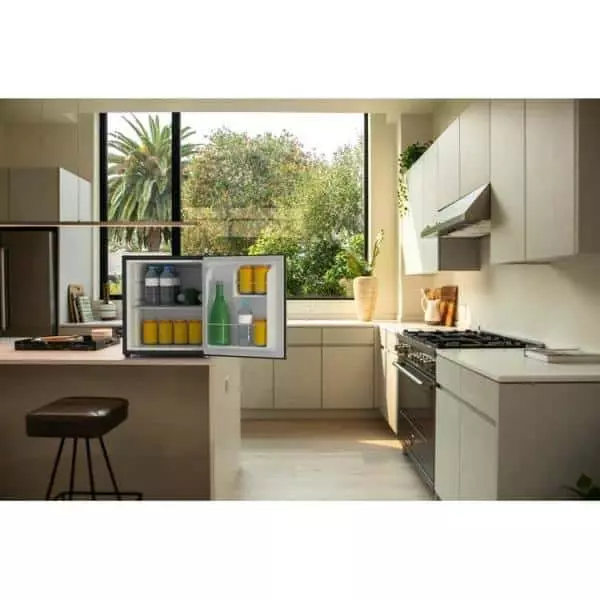 Husky 1.5 Cu. ft. 40-Can Solid Door Freestanding Countertop Quiet Mini Fridge with Reversible Door without Freezer (Black) 8 Husky 1.5 Cu. ft. 40-Can Solid Door Freestanding Countertop Quiet Mini Fridge with Reversible Door without Freezer (Black) - Image 6