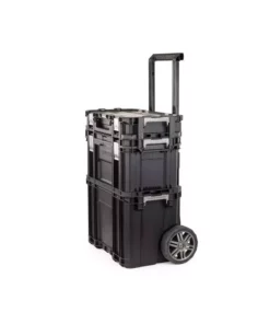 Husky 22 in. Connect Rolling System Plastic Tool Box -FixPro Store black husky modular tool storage systems 230381 c3 1000