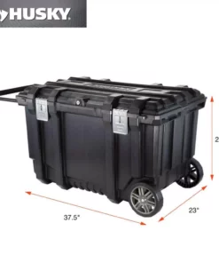 Husky 37 in. Rolling Tool Box Utility Cart Black -FixPro Store black husky portable tool boxes 209261 77 1000