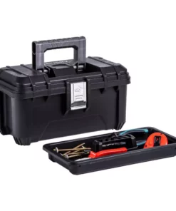 Husky 16 in. Black Plastic Portable Tool Box with Metal Latches 17 Husky 16 in. Black Plastic Portable Tool Box with Metal Latches -FixPro Store black husky portable tool boxes 235574 44 1000