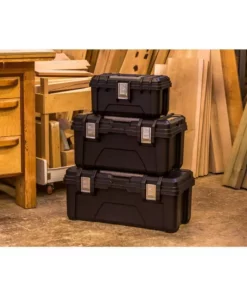 Husky 16 in. Black Plastic Portable Tool Box with Metal Latches 19 Husky 16 in. Black Plastic Portable Tool Box with Metal Latches -FixPro Store black husky portable tool boxes 235574 76 1000