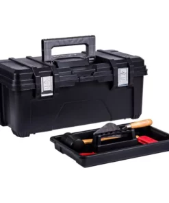 Husky 26 in. Black Plastic Portable Tool Box with Metal Latches -FixPro Store black husky portable tool boxes 235580 44 1000