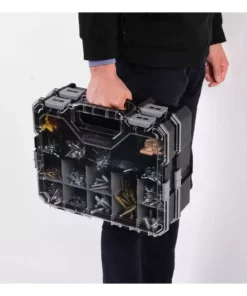 Husky 36-Compartment Interlocking Small Parts Organizer in Black (2-Pack) -FixPro Store black husky portable tool boxes thd2020 002 31 1000