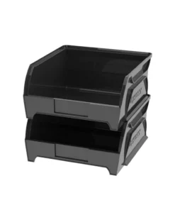 Husky Stackable Garage Storage Bin (5 in. H x 11 in. W x 11 in. D) -FixPro Store black husky storage bins shskystkb 40 1000