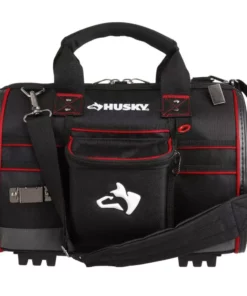Husky 16 in. Large Mouth Tool Bag with Tool Wall -FixPro Store black husky tool bags 67126 02 1f 1000