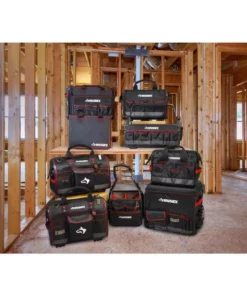 Husky 16 in. Large Mouth Tool Bag with Tool Wall -FixPro Store black husky tool bags 67126 02 31 1000