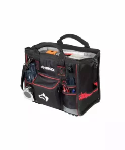 Husky 16 in. Large Mouth Tool Bag with Tool Wall -FixPro Store black husky tool bags 67126 02 c3 1000