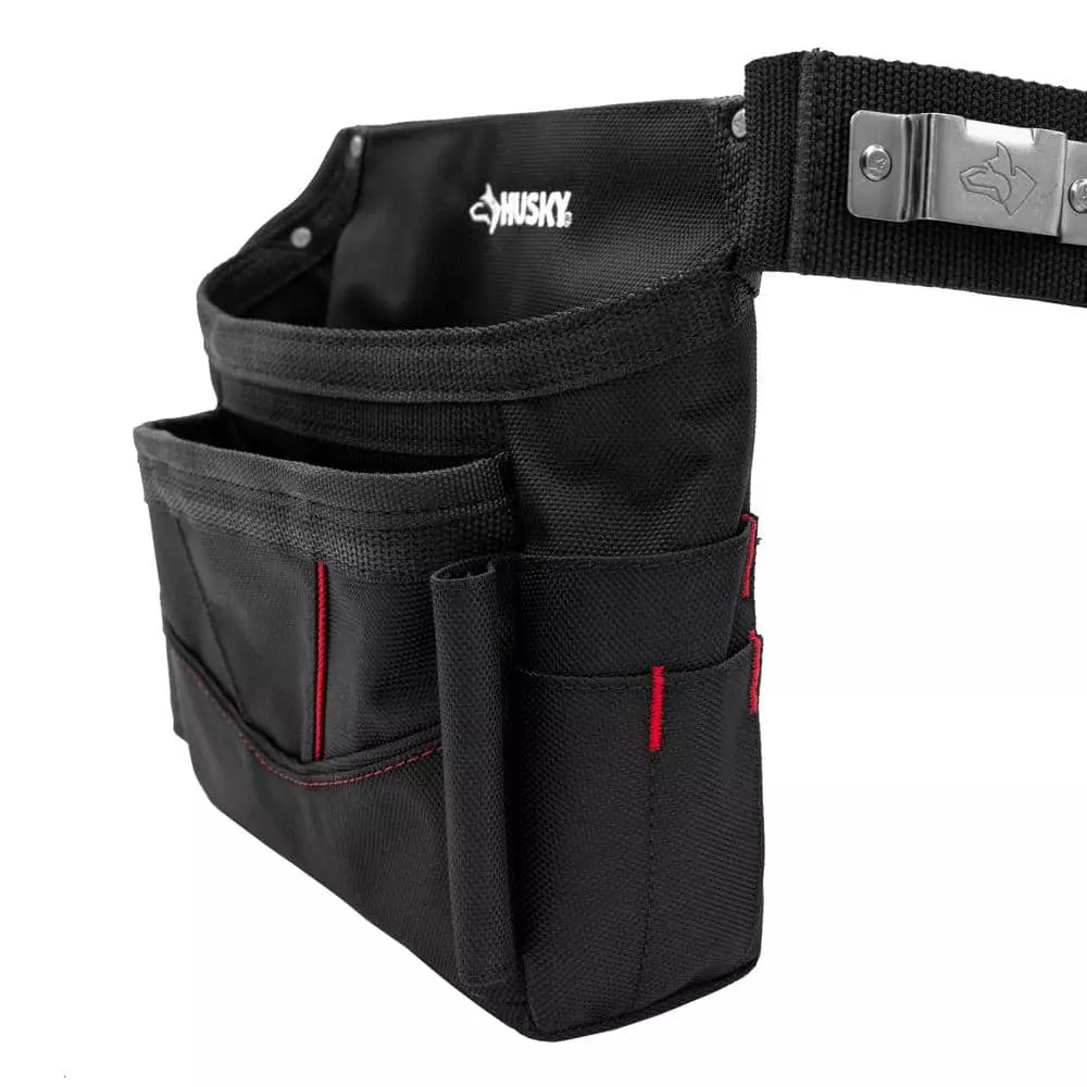 Husky 6-Pocket Black Tool Belt Pouch 7 Husky 6-Pocket Black Tool Belt Pouch - Image 5