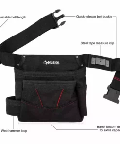 Husky 6-Pocket Black Tool Belt Pouch 9 Husky 6-Pocket Black Tool Belt Pouch -FixPro Store black husky tool belts hd335088 th 40 1000