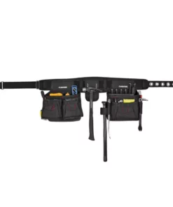Husky 2-Bag 10-Pocket Black Contractor's Work Tool Belt -FixPro Store black husky tool belts hd858759 th e1 1000